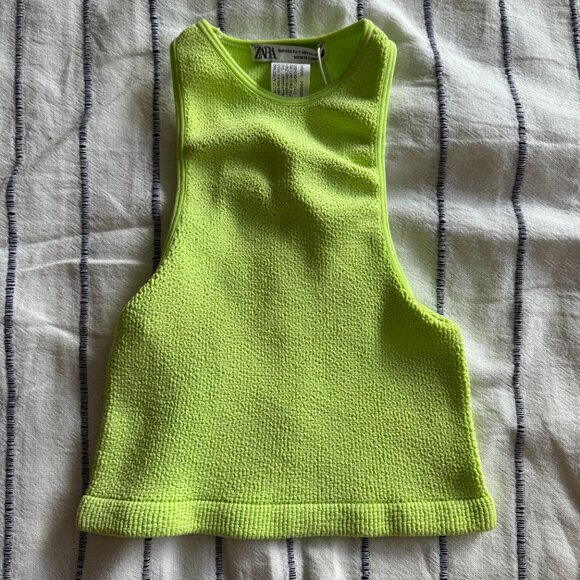 Zara Tops - Zara Scrunchie Racerback top- Brand new